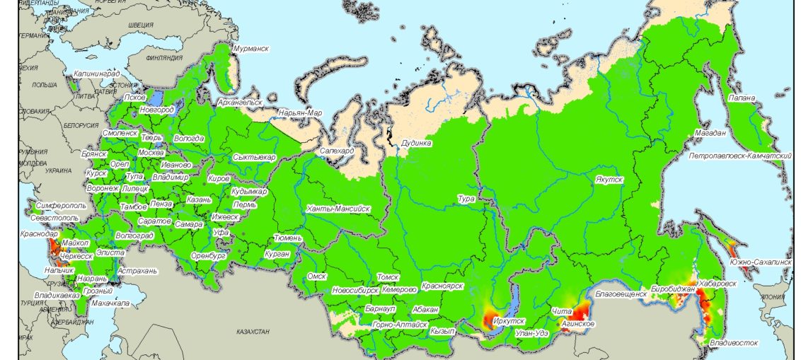 Карта леса россии онлайн